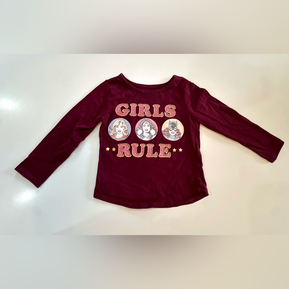 DC comics superhero women “Girls Rule” longsleeve